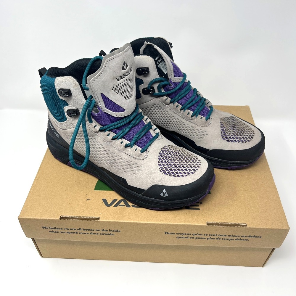 Vasque Womens Size 7.5 Breeze LT NTX Drizzle Gray Vibram Hiking Boots Shoes